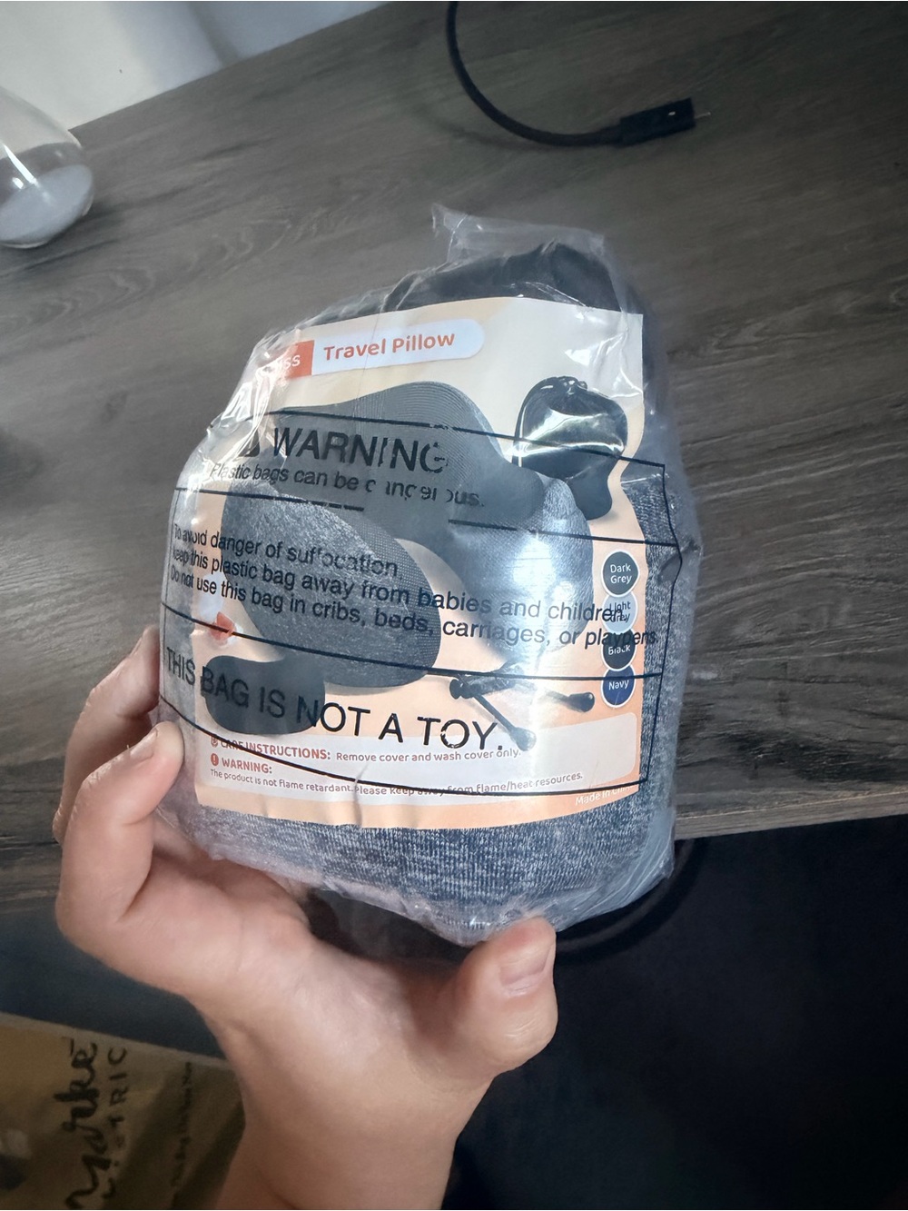 Travel neck pillow and eye mask
